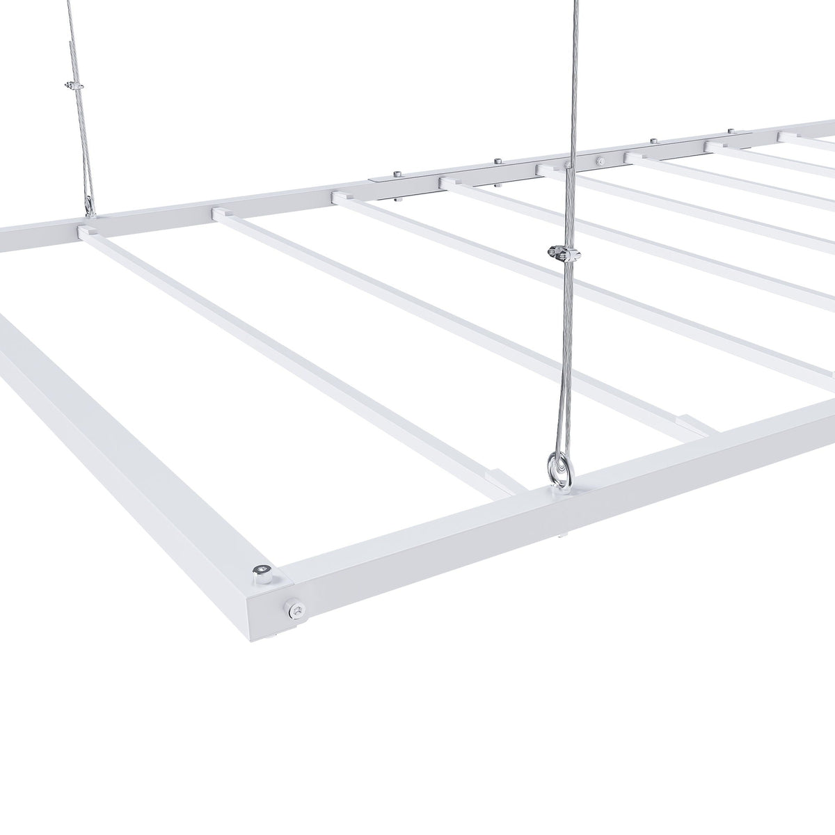 Overhead Garage Storage Rack with Crank System - Black or White