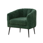 Vanity Barrel Accent Lounge Chair with Wraparound Backrest - Black or Dark Green