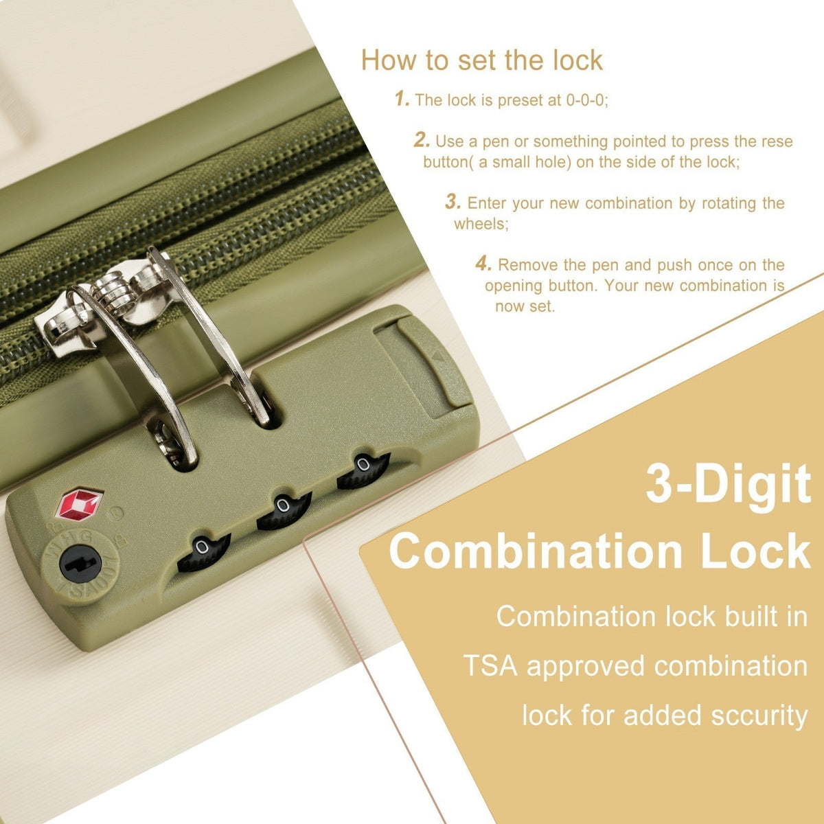 Expandable Hard Shell Luggage Set with TSA Lock - Modern Finish