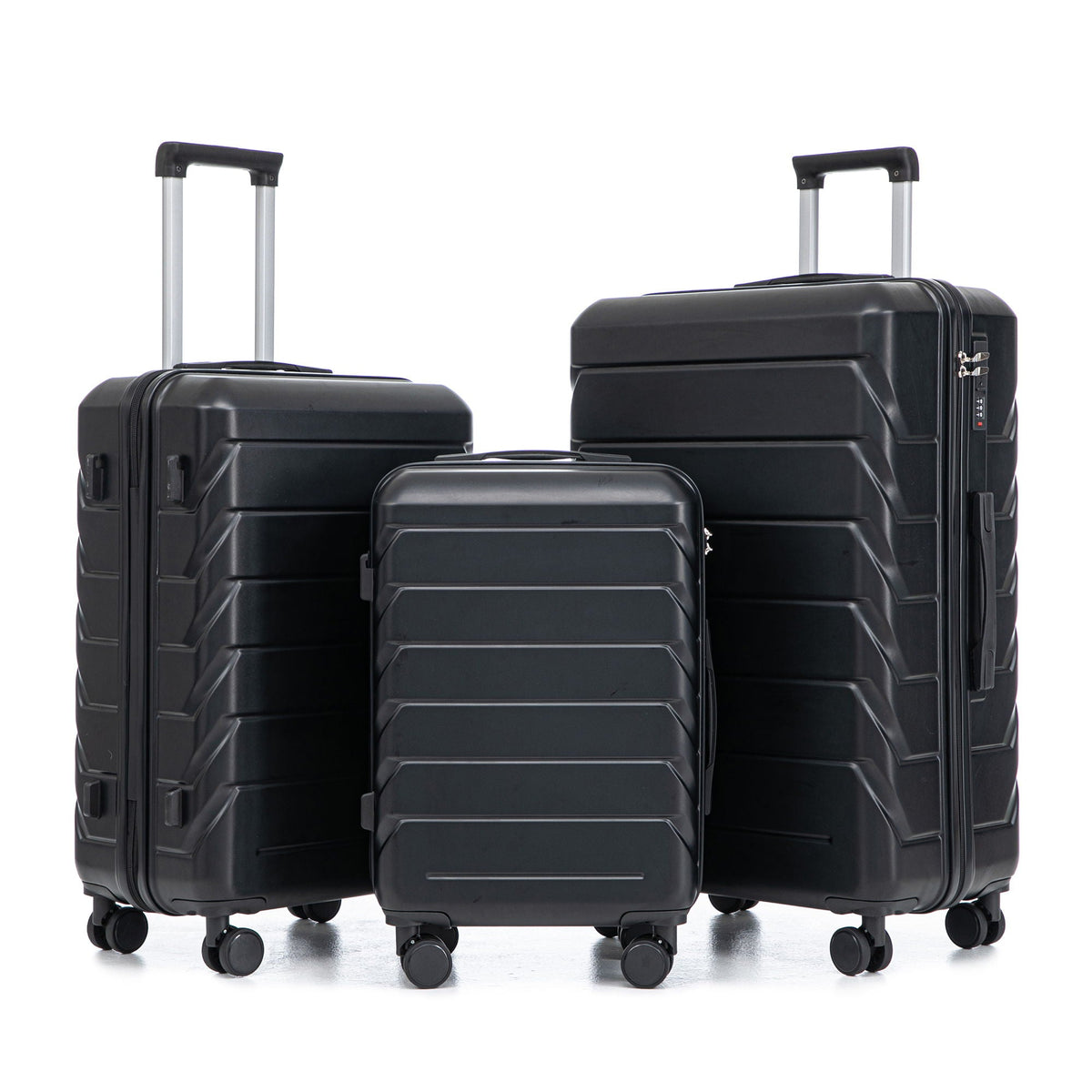 3 Pieces Set Spinner Wheel Luggage With Combination Lock