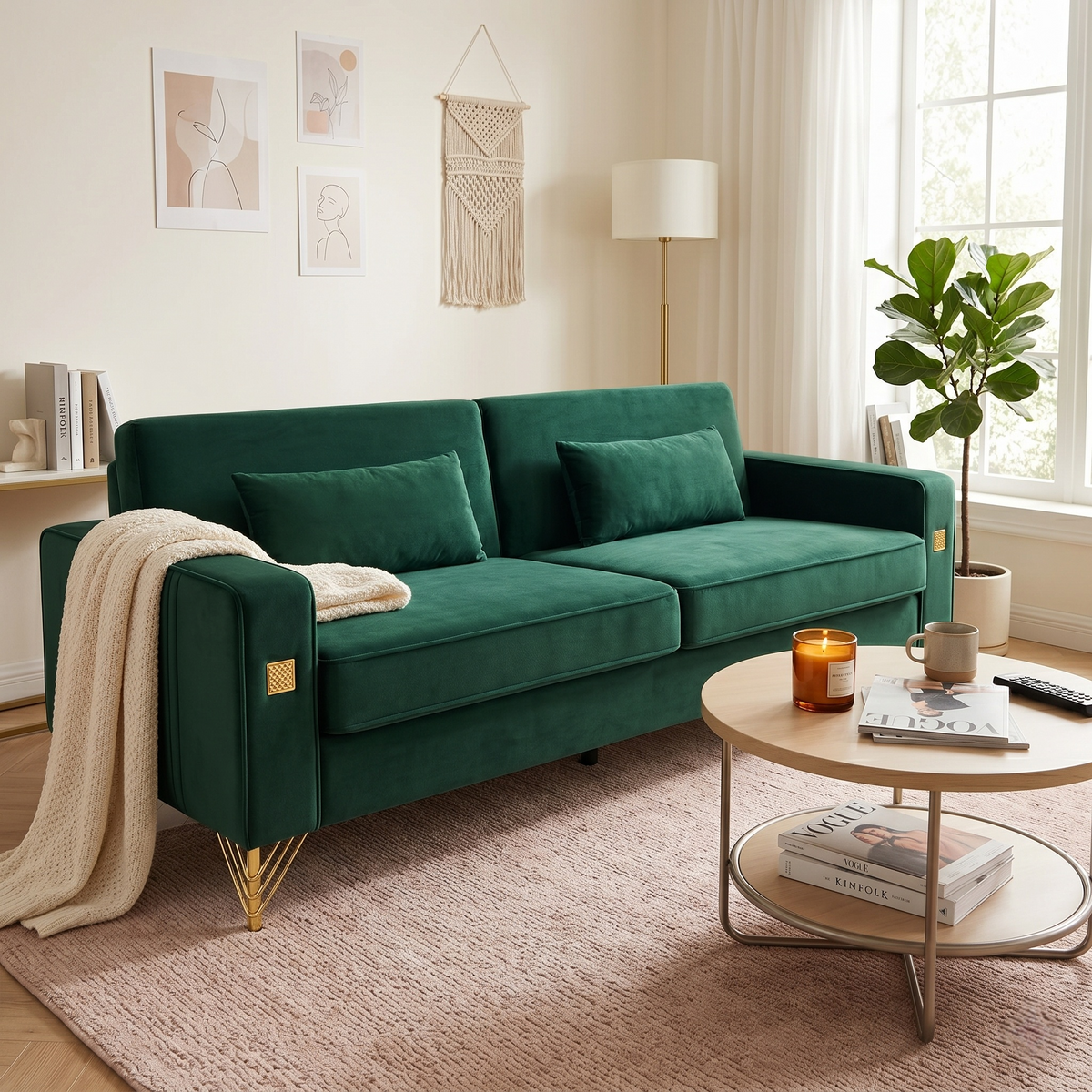 Luxury Emerald Sofa