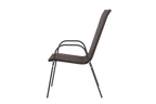 6 Piece Patio Chairs with High Backrest and Armrest - Brown
