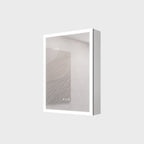LED Medicine Cabinet With Defogger and Digital Display - Pearl Silver