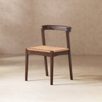 Capri Woven Seat Chair with Handwoven Seat - Brown