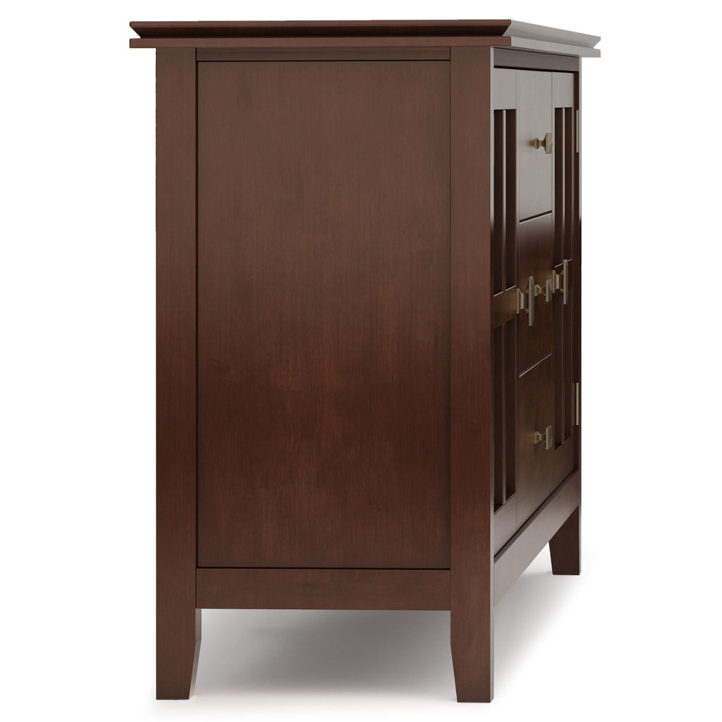 Large Sideboard Buffet with Glass Doors - Russet Brown