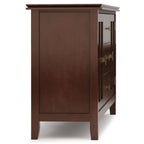 Large Sideboard Buffet with Glass Doors - Russet Brown