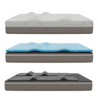 12" Profile Massage Mattress Hybrid with Pneumatic Air Cell Technology - White