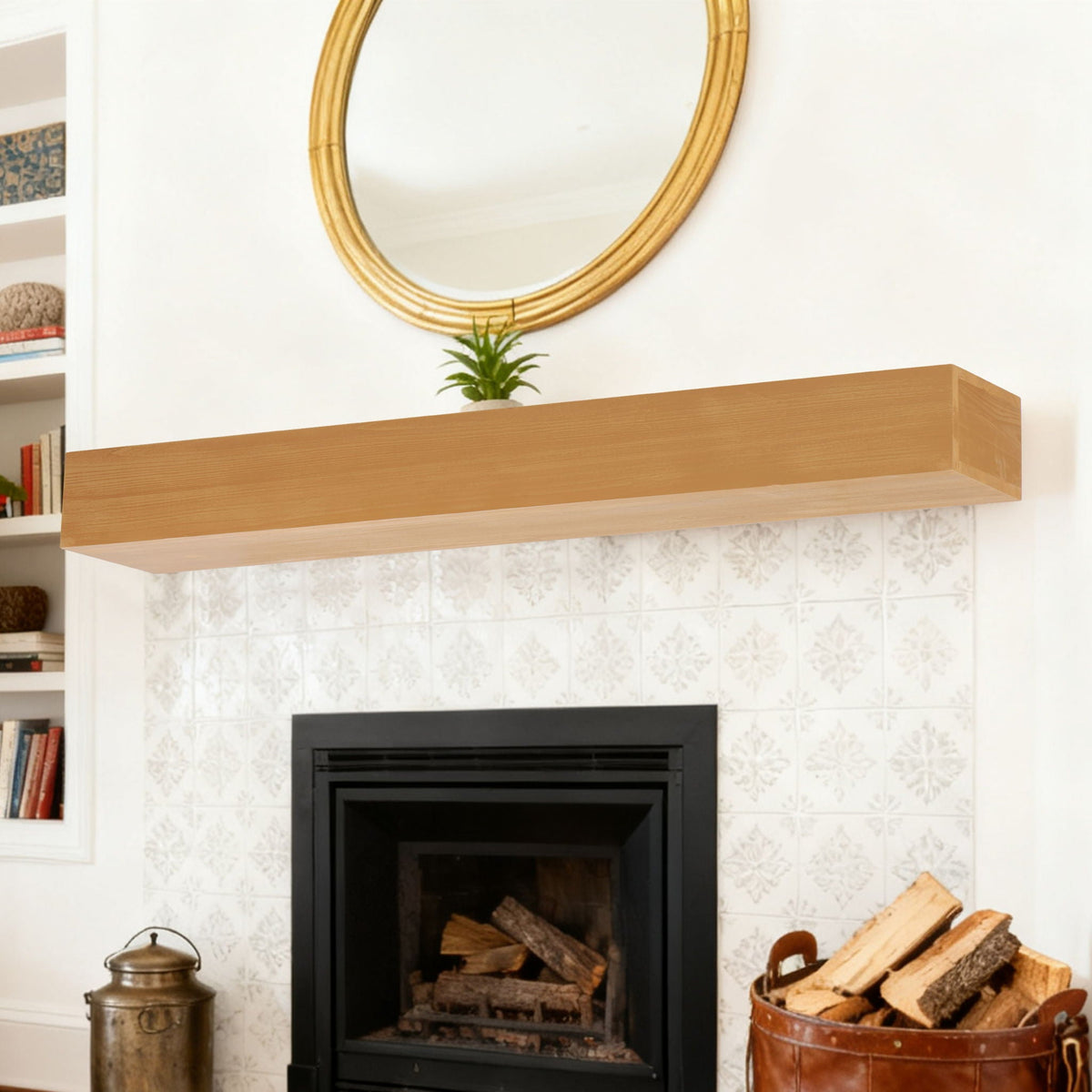 Floating Fireplace Mantel Shelf with Invisible Wall Mount - Multiple Colors