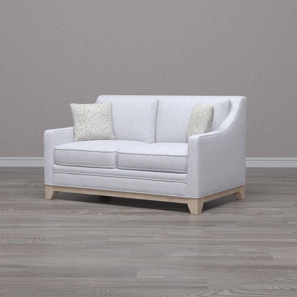 Loveseat With Casual Accent with Durable Fabric - Gray