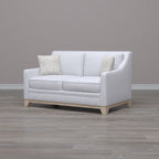 Loveseat With Casual Accent with Durable Fabric - Gray
