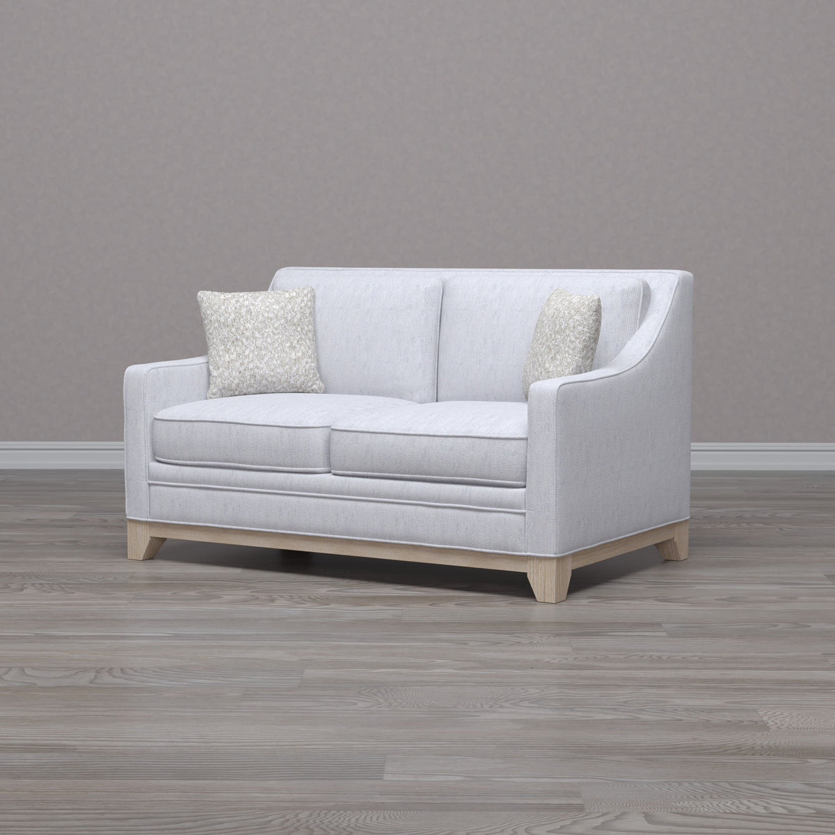 Loveseat With Casual Accent with Durable Fabric - Gray