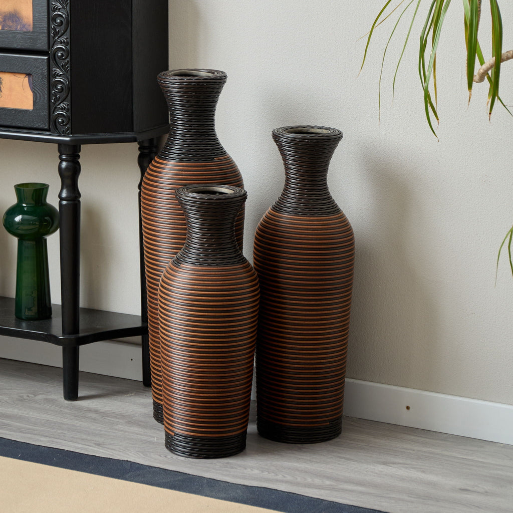 Classic And Neat Floor Vase with High Independent Stand - Multiple Colors