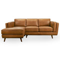 Light Brown Sectional Sofa with Removable Cushions - Left or Right Arm Facing