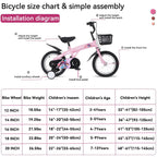16-Inch Sporty Kids Cruiser Bike with Training Wheels - Green or Pink