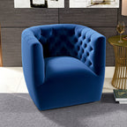 Ergonomic Design Swivel Chair with Tufted Accent - Multiple Colors