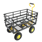 Outdoor Wagon Cart with Metal Frame - Green