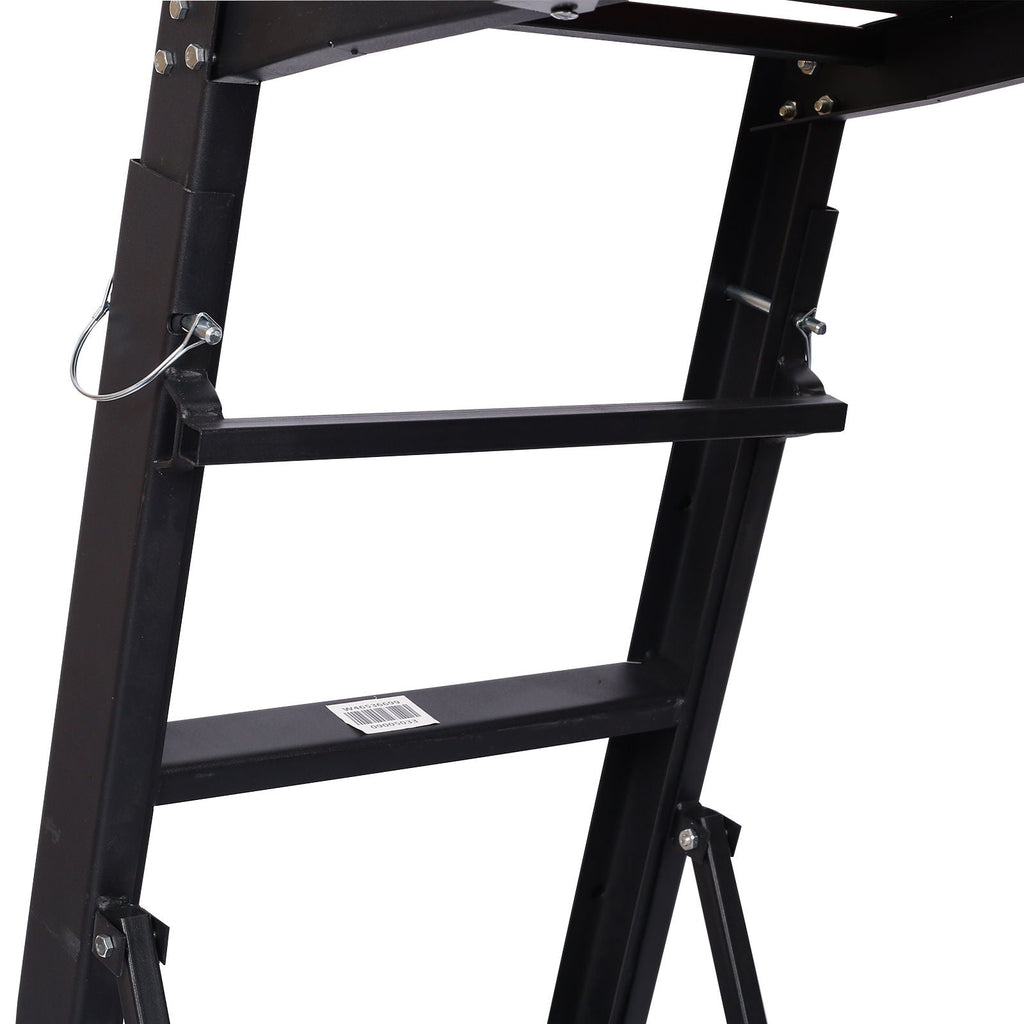Heavy Duty Foldable Rolling Engine Top Creeper with Padded Deck - Black