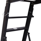 Heavy Duty Foldable Rolling Engine Top Creeper with Padded Deck - Black