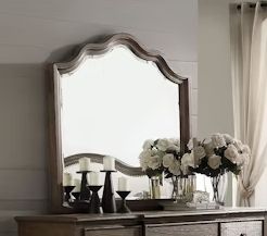 Weathered Mirror with Beveled Edge - Oak