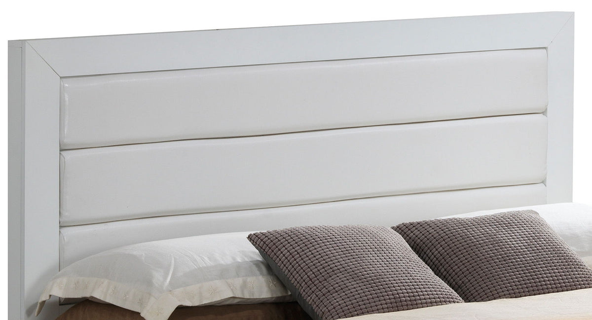 Transitional Modern Panel Bed with Wood Construction - Multiple Colors