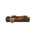 Nordic Modern Sofa With Removable Pillowcase and High Density Sponge - Dark Brown