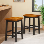 Wood 24" Saddle Stool with Saddle Seat - Walnut