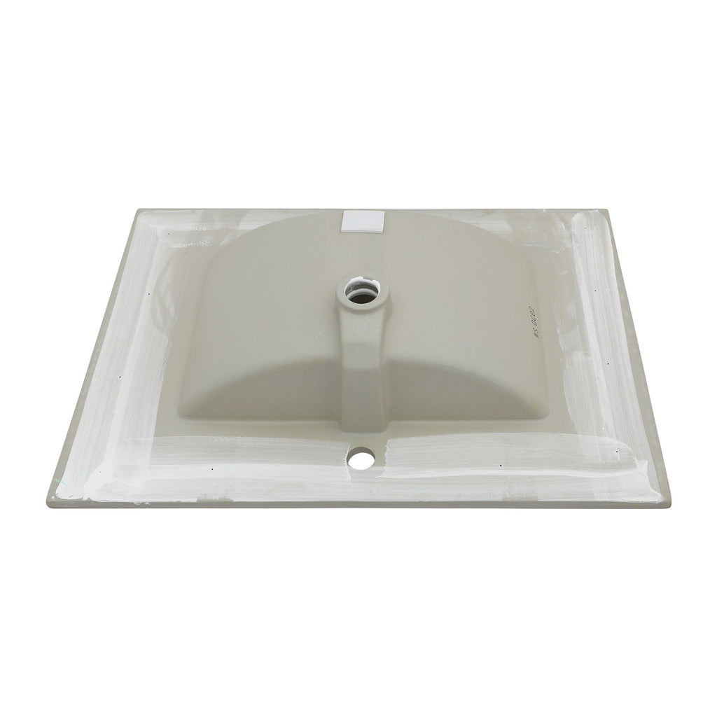 Premium Rectangular Vanity Top with Single Faucet Hole and Overflow - White