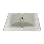 Premium Rectangular Vanity Top with Single Faucet Hole and Overflow - White