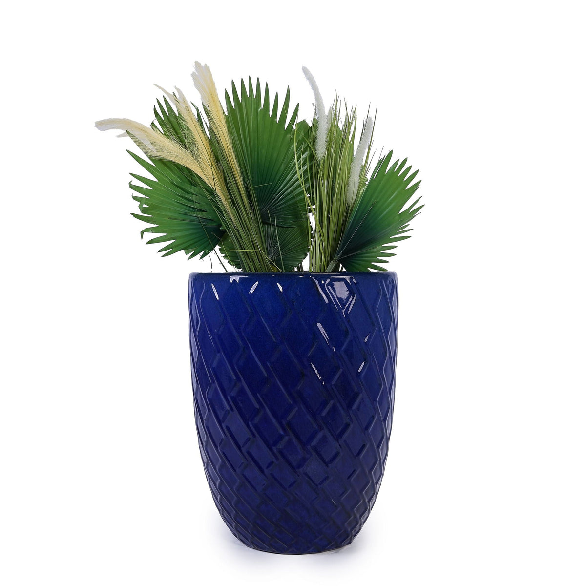 Ceramic Planter with Drainage Hole - White or Light Blue