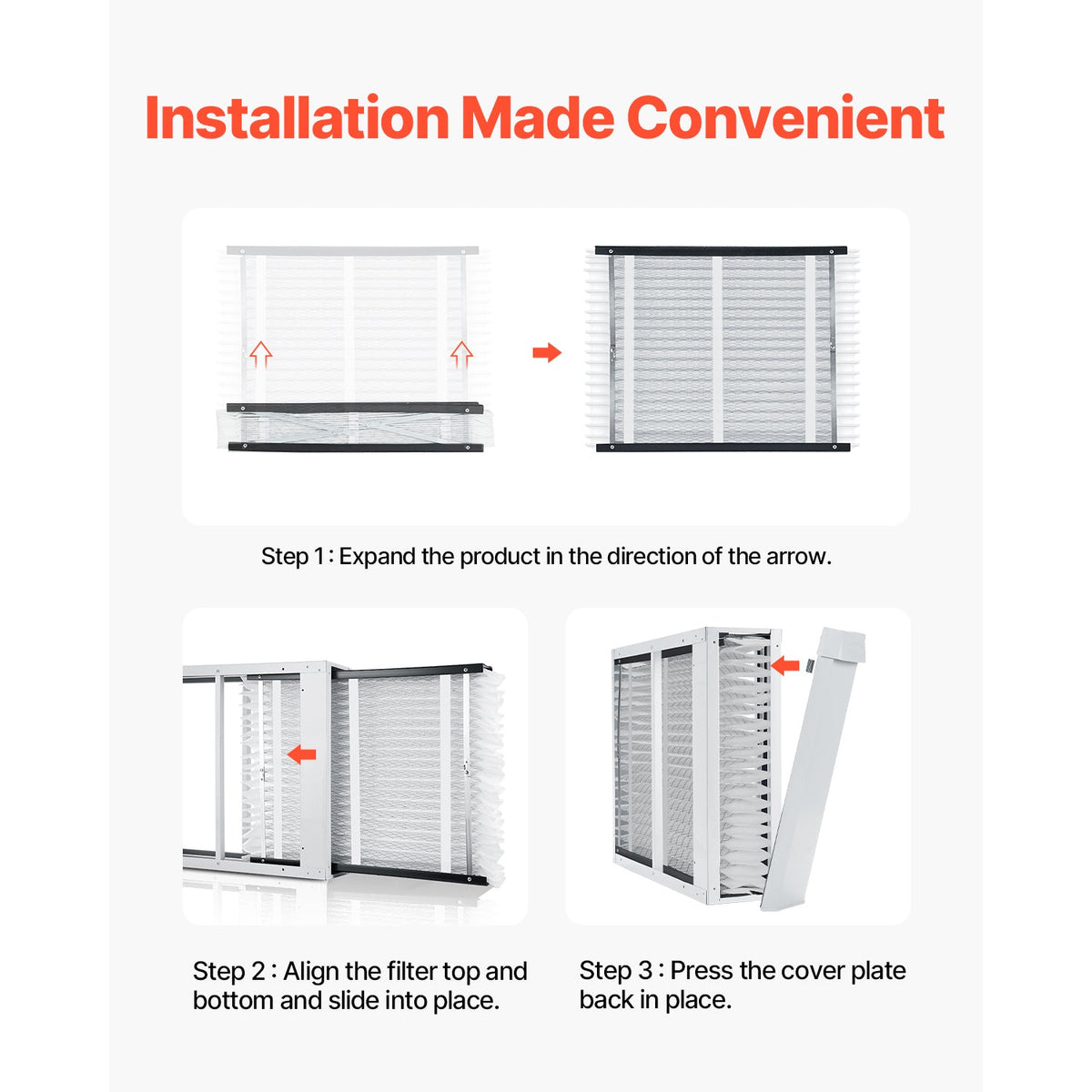 MERV 13 Electrostatic Pleated HVAC Furnace Filter 4-Pack with High Efficiency - White