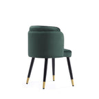Modern Dining Chair with Solid Wood Frame and Wave Stitching - Multiple Colors
