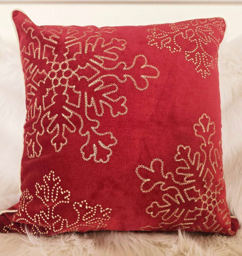 Red Velvet Holiday Throw Pillow - 20x20