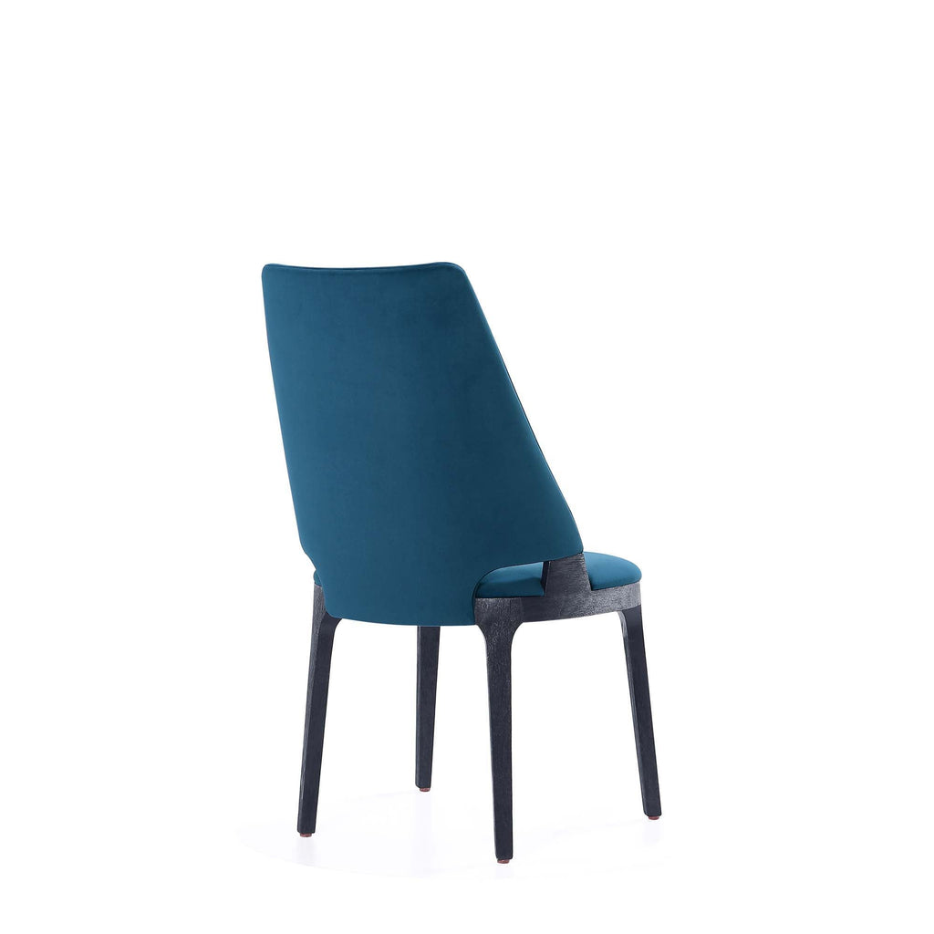 Kara Dining Chair Set of 2 with Solid Beech Wood Frame – Blue or Gray