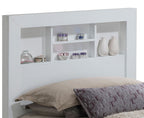 Transitional Storage Bed with Headboard Shelving - Multiple Colors