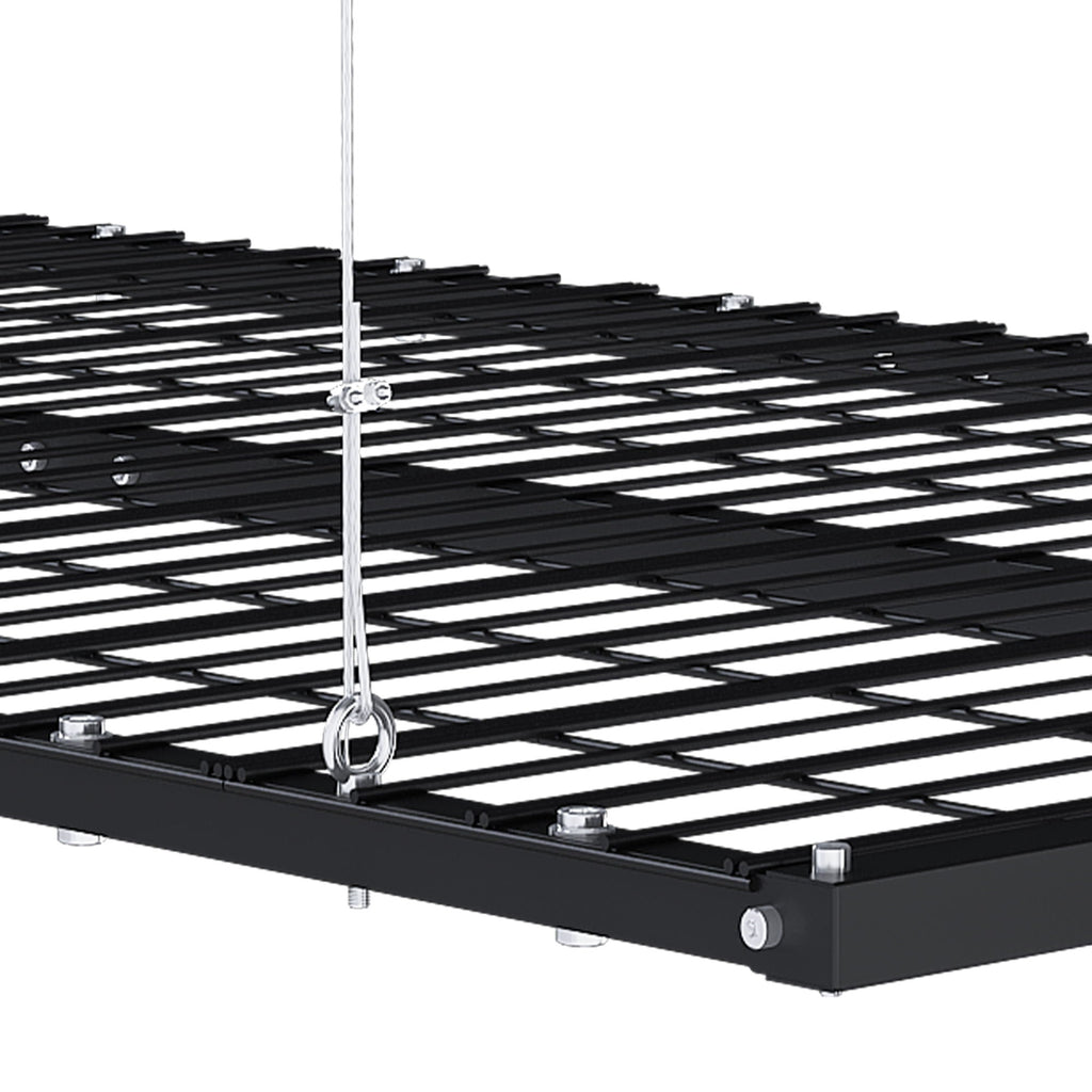 Overhead Garage Storage Rack with Crank System - Black or White