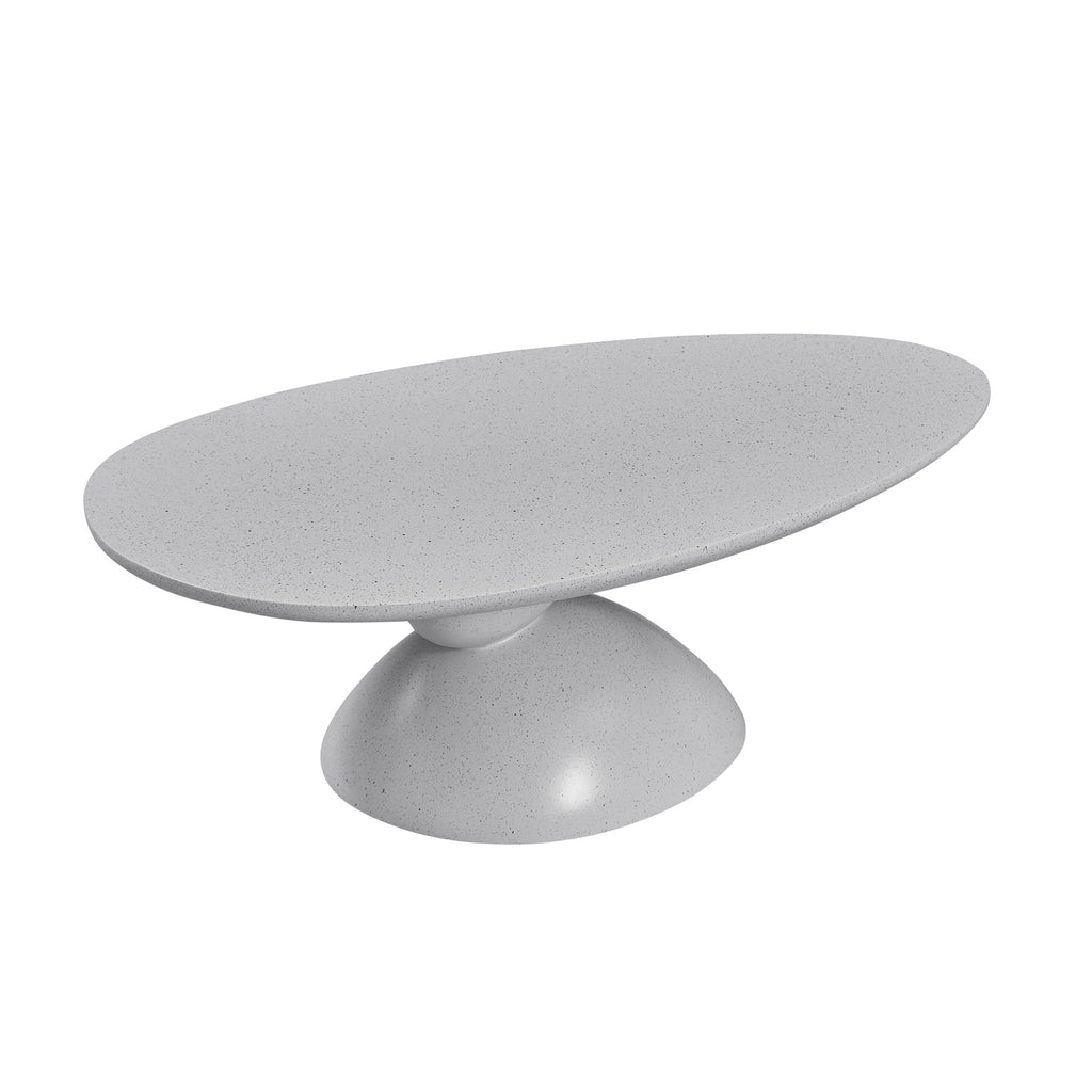 Lucky Stone Shaped Table with Sculptural Base – White, Black, or Gray