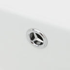 Wall Mounted Bathroom Sink with Towel Bar & Overflow - White / Black