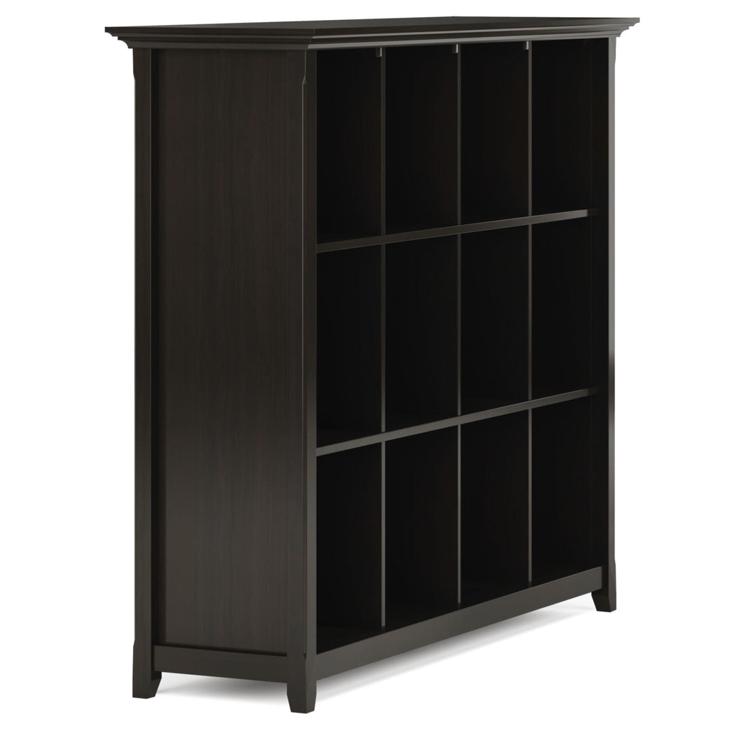 Amherst Cube Storage Bookcase with Large Cubbies - Dark Brown, Dark Gray, or White