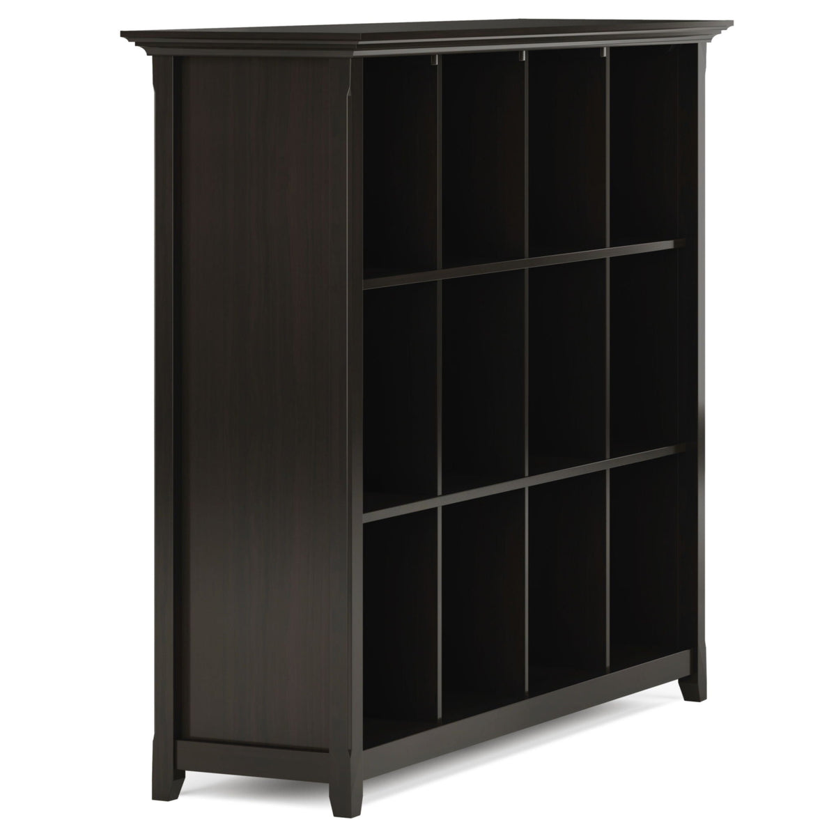 Amherst Cube Storage Bookcase with Large Cubbies - Dark Brown, Dark Gray, or White