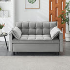 Convertible Velvet Sofa Bed with Storage Pockets - Multiple Colors