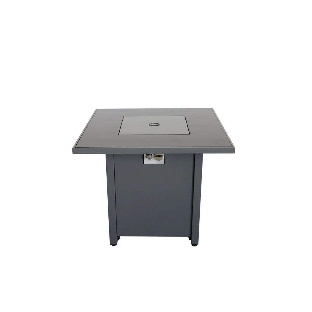Gray Outdoor Fire Pit Table with Lid - High-Quality Materials