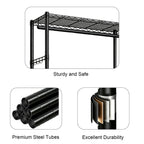Freestanding Garment Rack with Dust Cover – Iron Frame, Mobile - Black