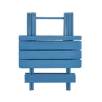 Folding Square Table for Backyard with Space-Saving Design - Blue