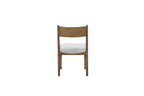 Light Brown Dining Chairs with Solid Wood Frame and Upholstered Seat - Set of 2