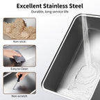Stainless Steel Cat Litter Box with High Sides - Silver