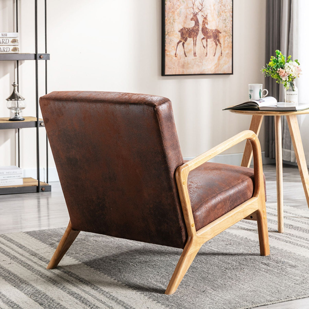 Mid-Century Modern Accent Chair with Cushioning - Multiple Colors