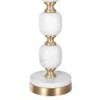 Marble Base Table Lamp with White Fabric Shade - 26.5"