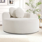 Round Sofa Bed with Memory Foam Sectional Couch