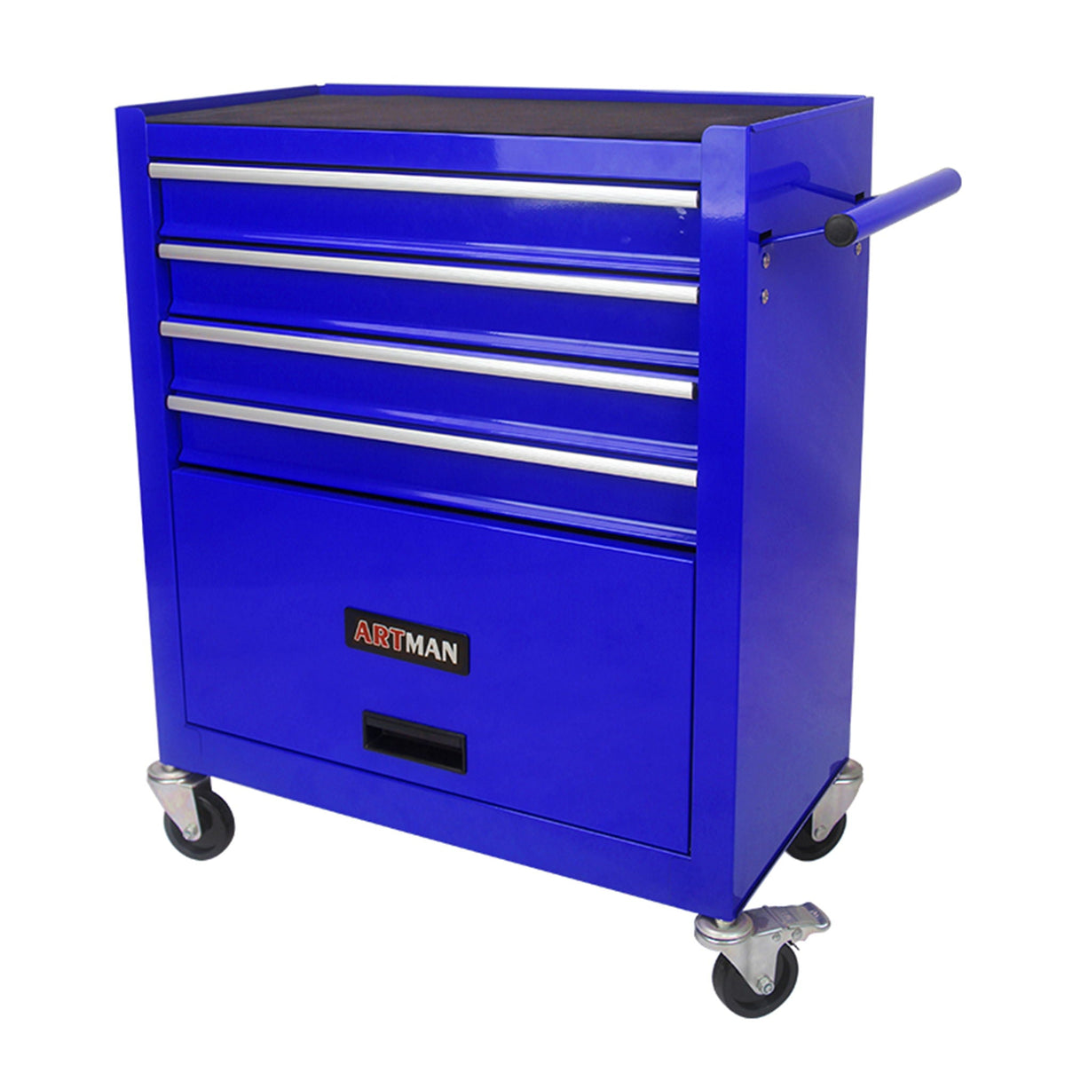 Multifunctional 4-Drawer Tool Cart with Wheels - Blue or Orange