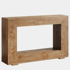Narrow Entryway Storage Console Table with Open Shelf - Black, Dark Gray, Light Brown